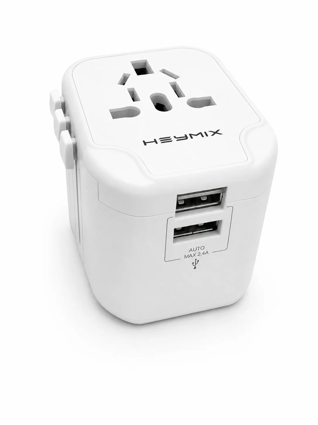 Heymix International Travel Adapter Universal Travel Plug 2 Port USB White BNIB — photo 6