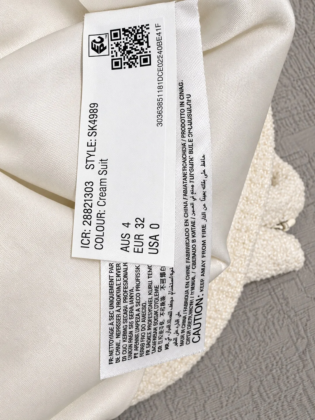Forever New Cream Solid Tweed Wool Blend Lined Mini Skirt Side Zip AU 4 – photo 5