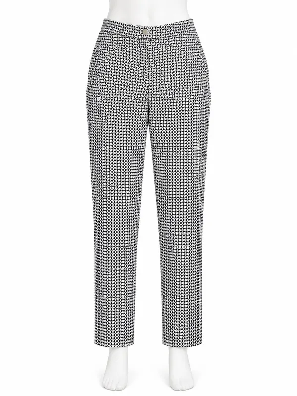 Portmans Status Women's Black White Houndstooth Slim Dress Pants Size AU 6