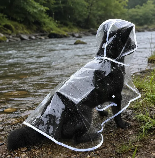 Pet Transparent Dog Raincoat Waterproof Windproof Clothing Large Dog Size XL