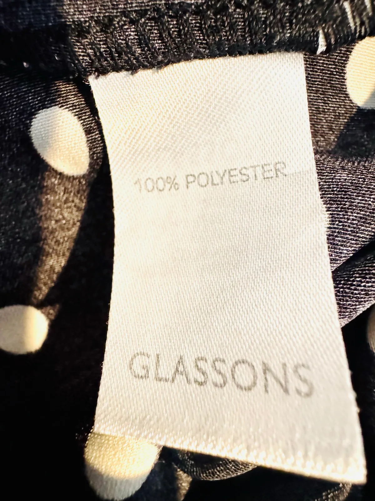 Glassons Women's Black White Polka Dot Wide Leg elastic Waist Pants Size 10 – photo 4