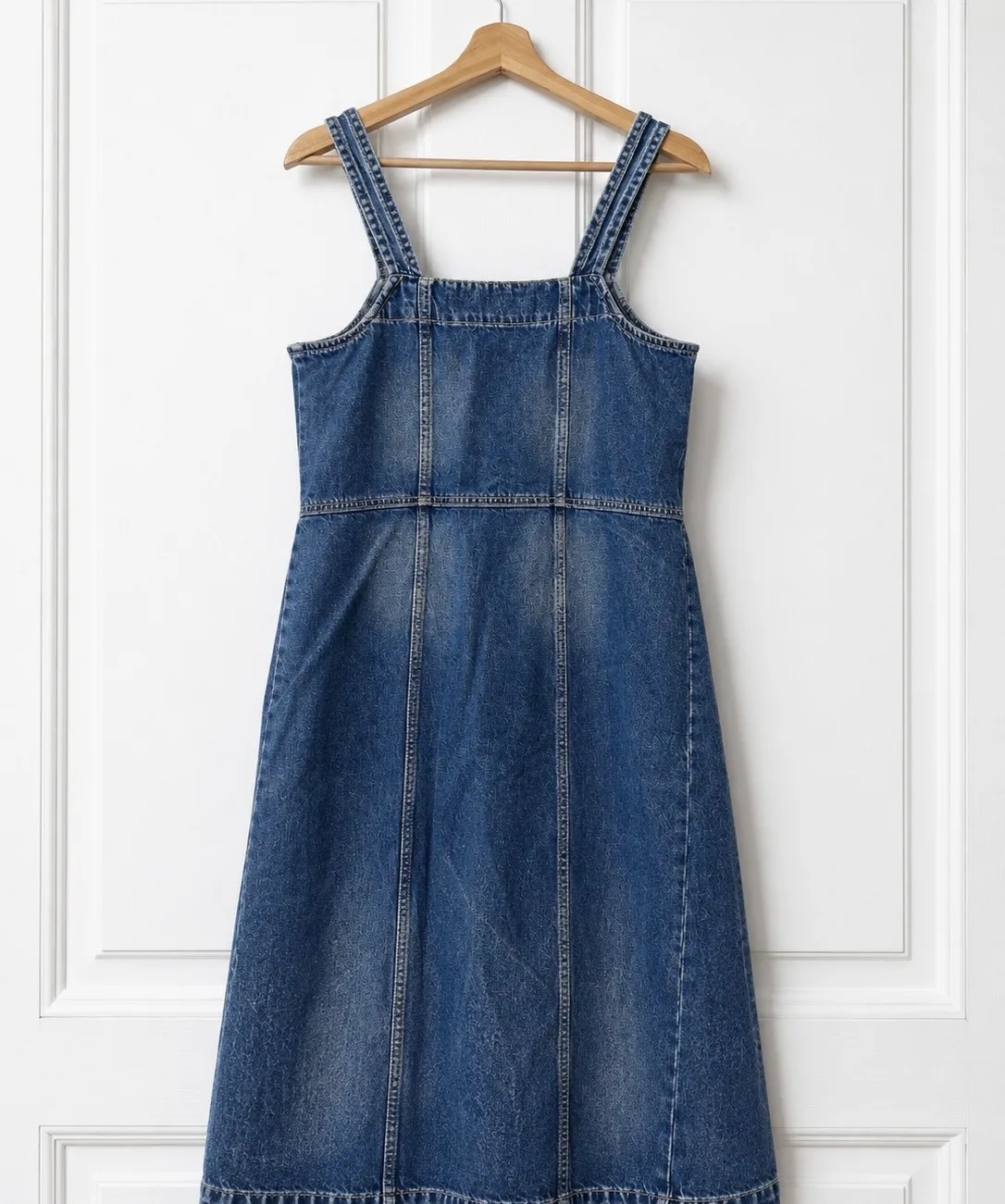 Lily Loves Blue Denim Button Front Pockets Square Neck Size 12 — photo 2