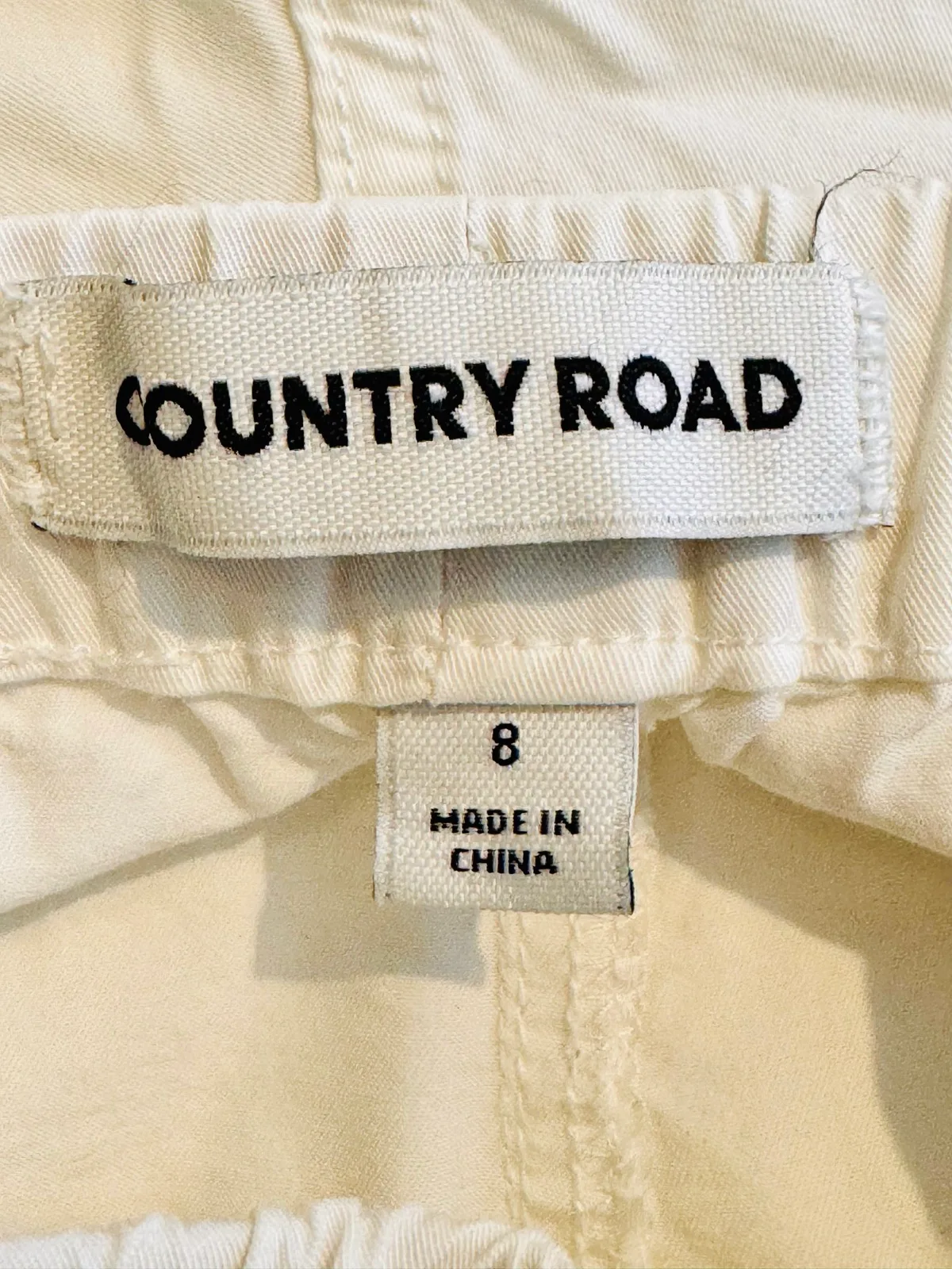 Country Road Women's White Tapered Ankle Pants Elastic Bamboo Cotton Pockets AU8 – photo 3