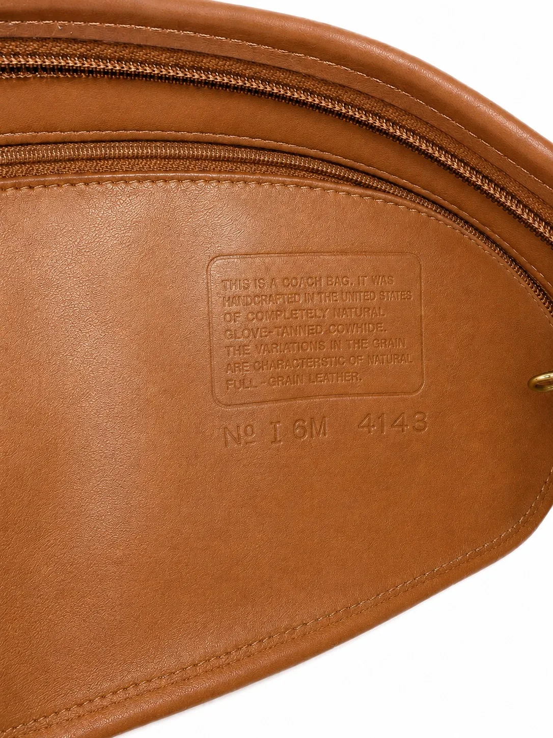 Vintage Coach Brown Leather Women's Crossbody Bag Gold Hardware Pockets I6M 4148 — photo 7