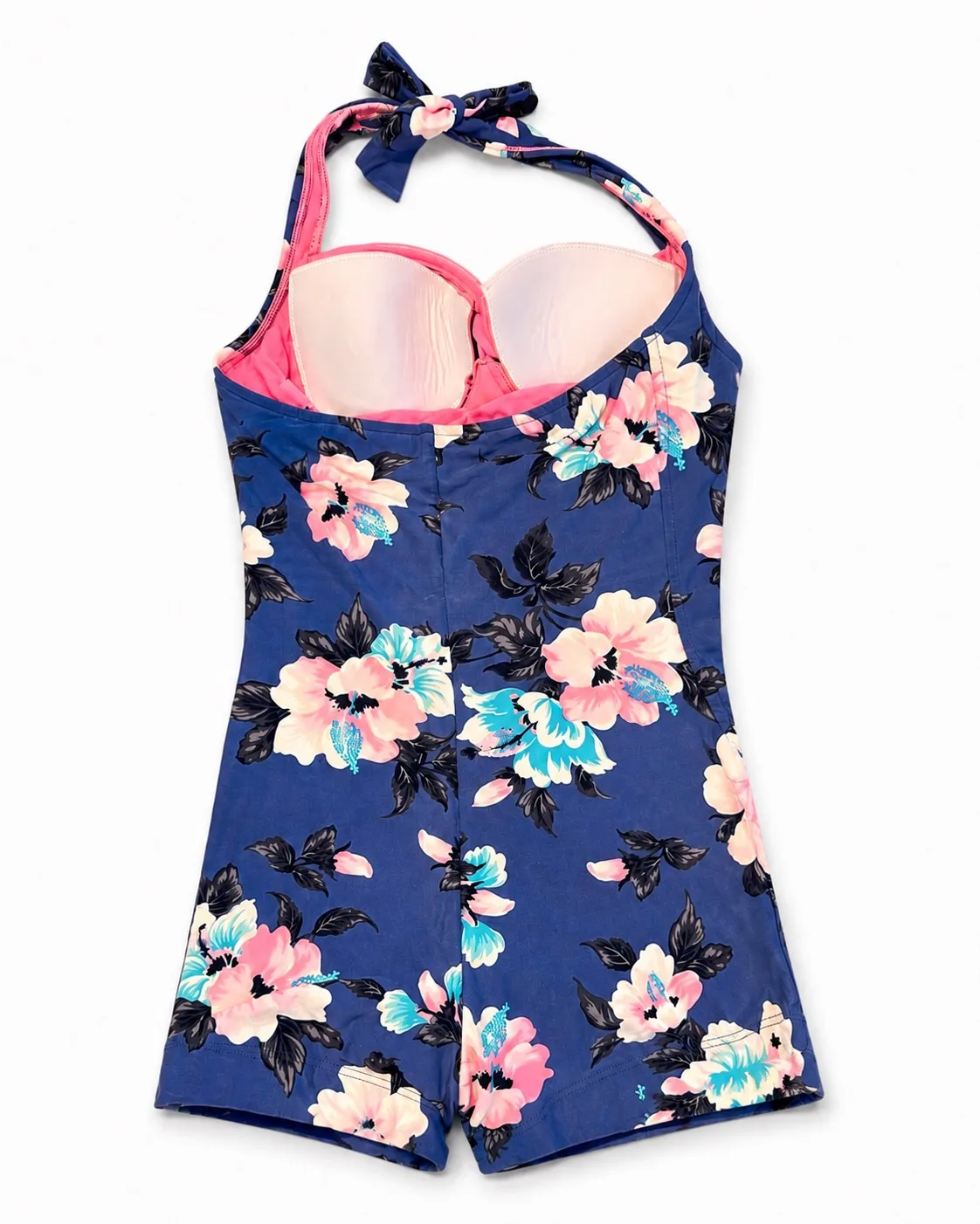 Seafolly Women's Floral Halter One Piece Swimsuit Lined Stretch Blue Size 10 — photo 2