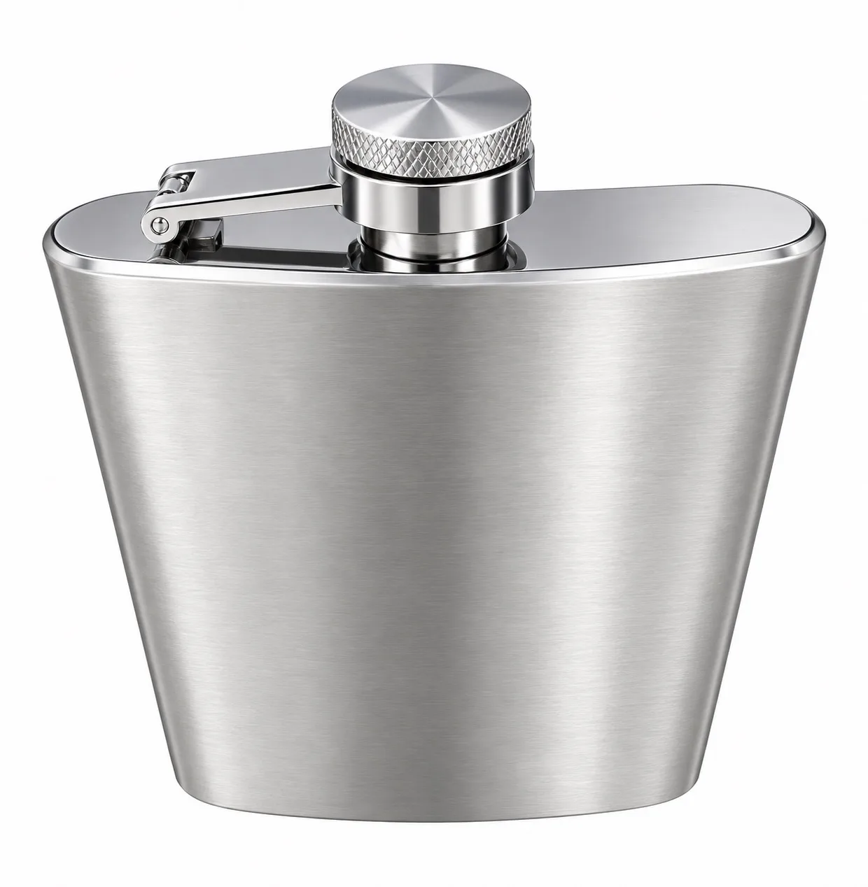 8oz Stainless Steel Hip Flask Set Silver Gift Box 4 Shot Glasses & Funnel – photo 3