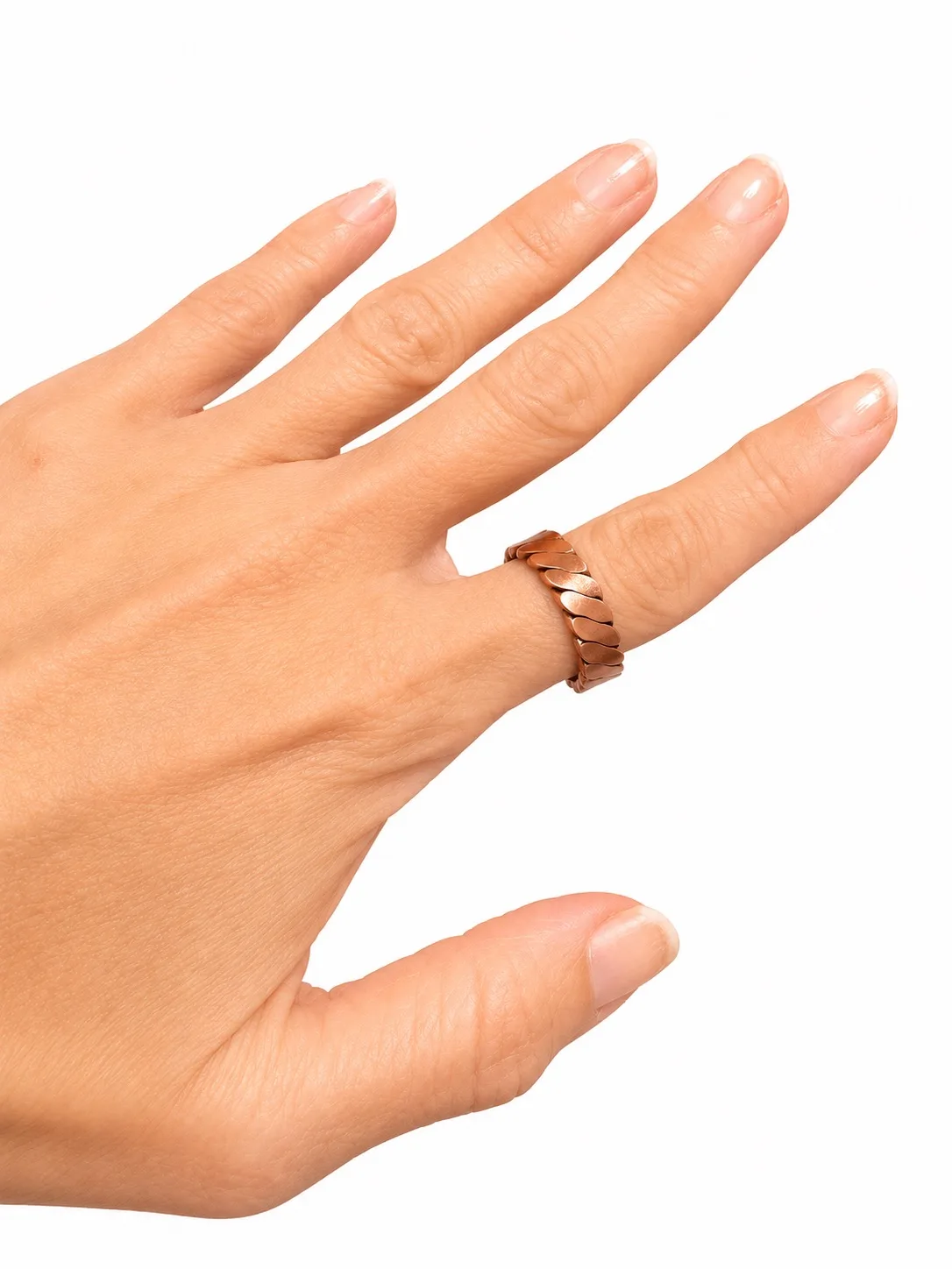 BNWT Brass Copper Ring Magnetic Therapy Health Adjustable Men Women — photo 3