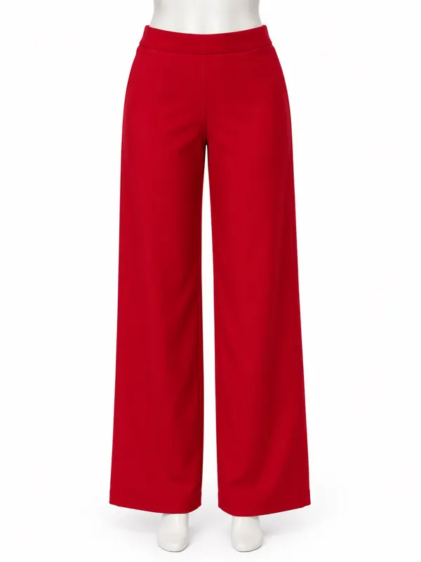 Forever New Women's Red Wide Leg Dress Pants Crepe Zip Size AU 8 Like New