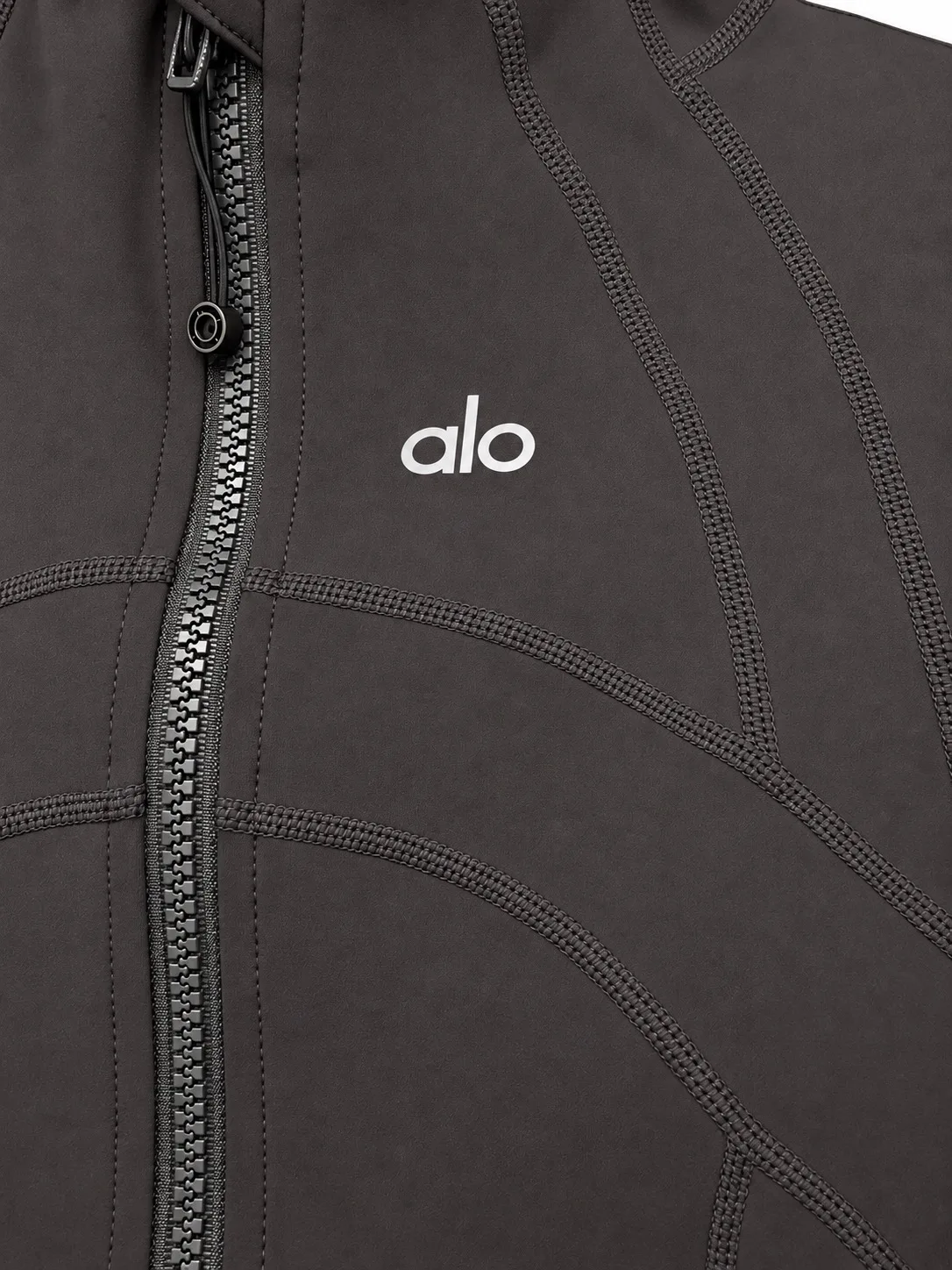 Alo Yoga Women's Black / Chocolate Contour Jacket Full Zip Size CAN 4 AU 8 AU 10 – photo 3