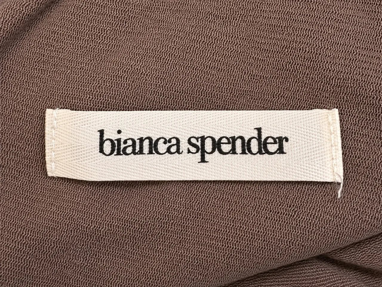 Bianca Spender Designer Women's Brown Lined Cowl Neck Short Dress Top Size 12 – photo 4