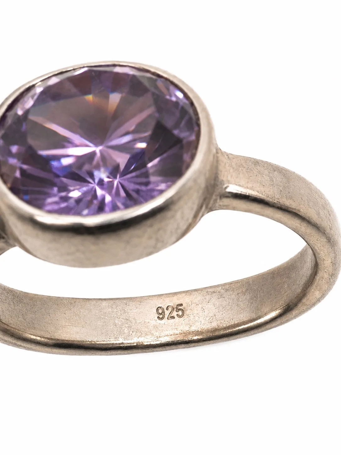 925 Sterling Silver Purple Crystal Set Necklace Ring Stud Earrings — photo 3