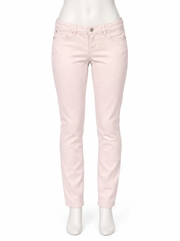 Bershka BSKGIRL Women's Girl's Low Rise Skinny Jeans Pink Light Wash EUR 36 AU 6