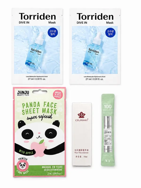 Korean Skincare Bundle Torriden VT Reedle Shot Panda Mask Essence Set NEW