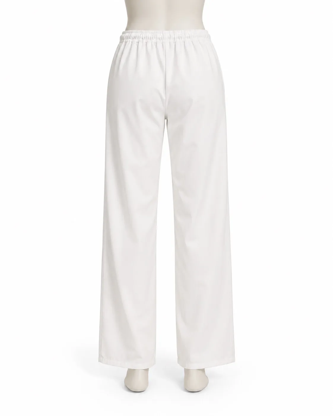 White Fox Women's pants White Straight Leg Elastic Waist 2 pockets Size S — photo 2