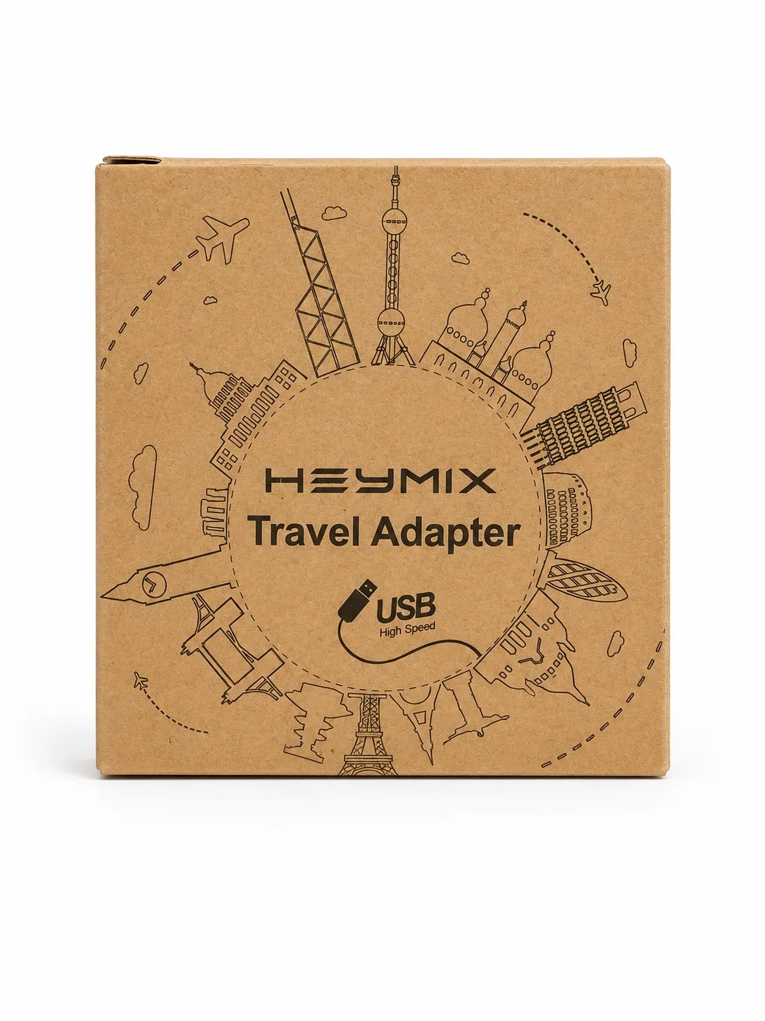 Heymix International Travel Adapter Universal Travel Plug 2 Port USB White BNIB — photo 4