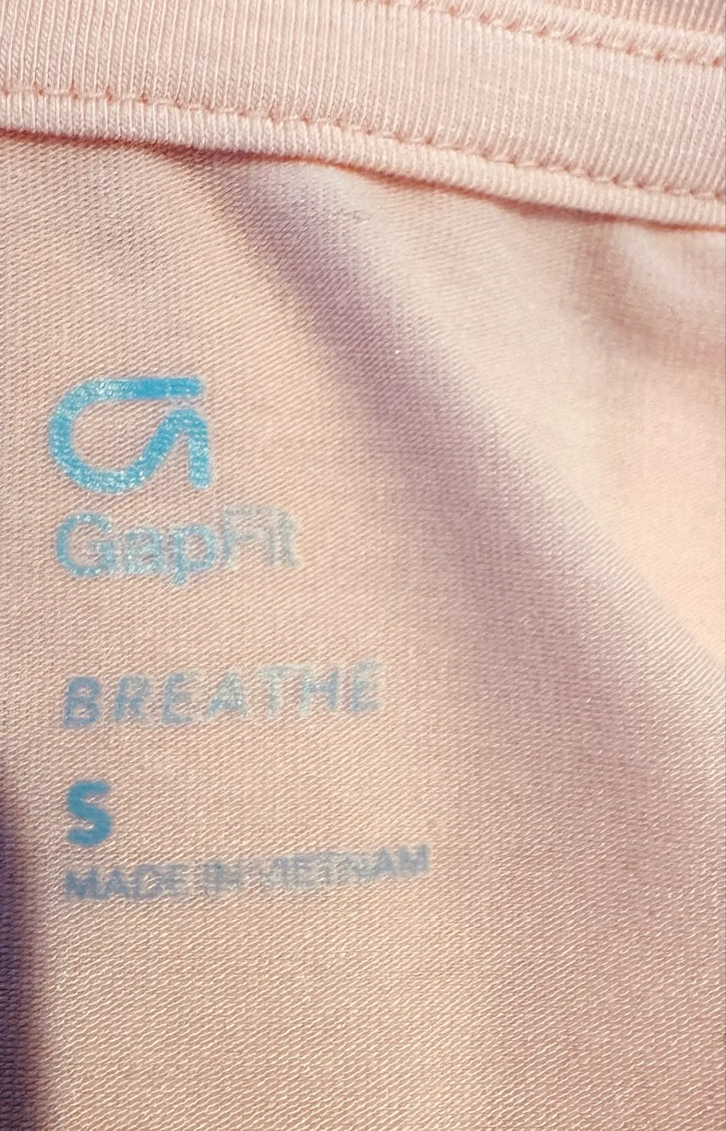GapFit Breathe Peach Crew Neck Short Sleeve Shirt Top Women's Yoga Gym Size S — photo 3