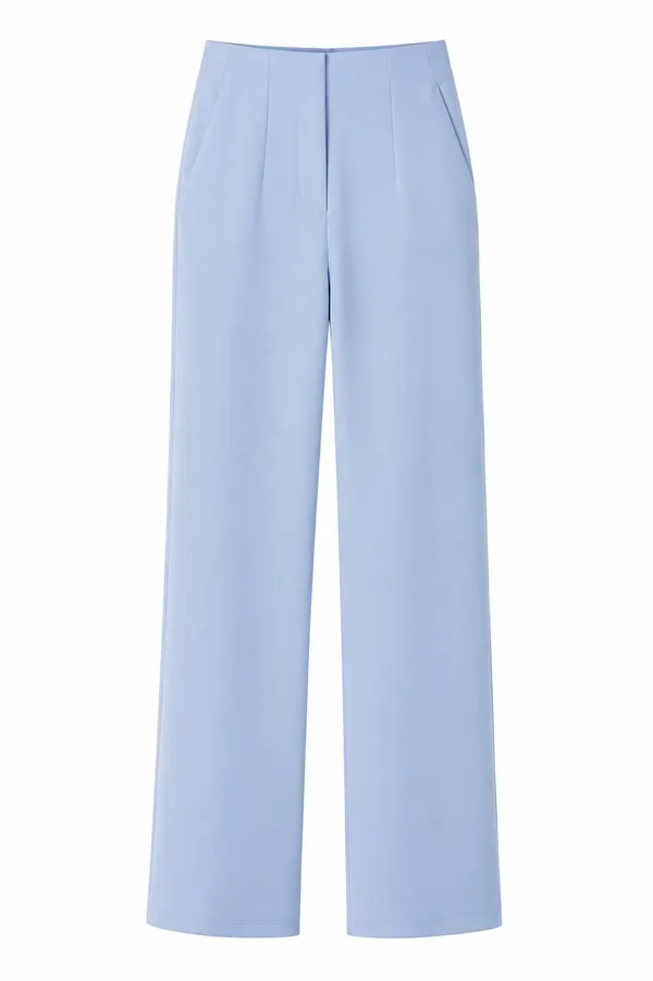 SHEIN Women's Light Blue High Waist Tailored Straight Leg Pants XS AU 6 8 NWT