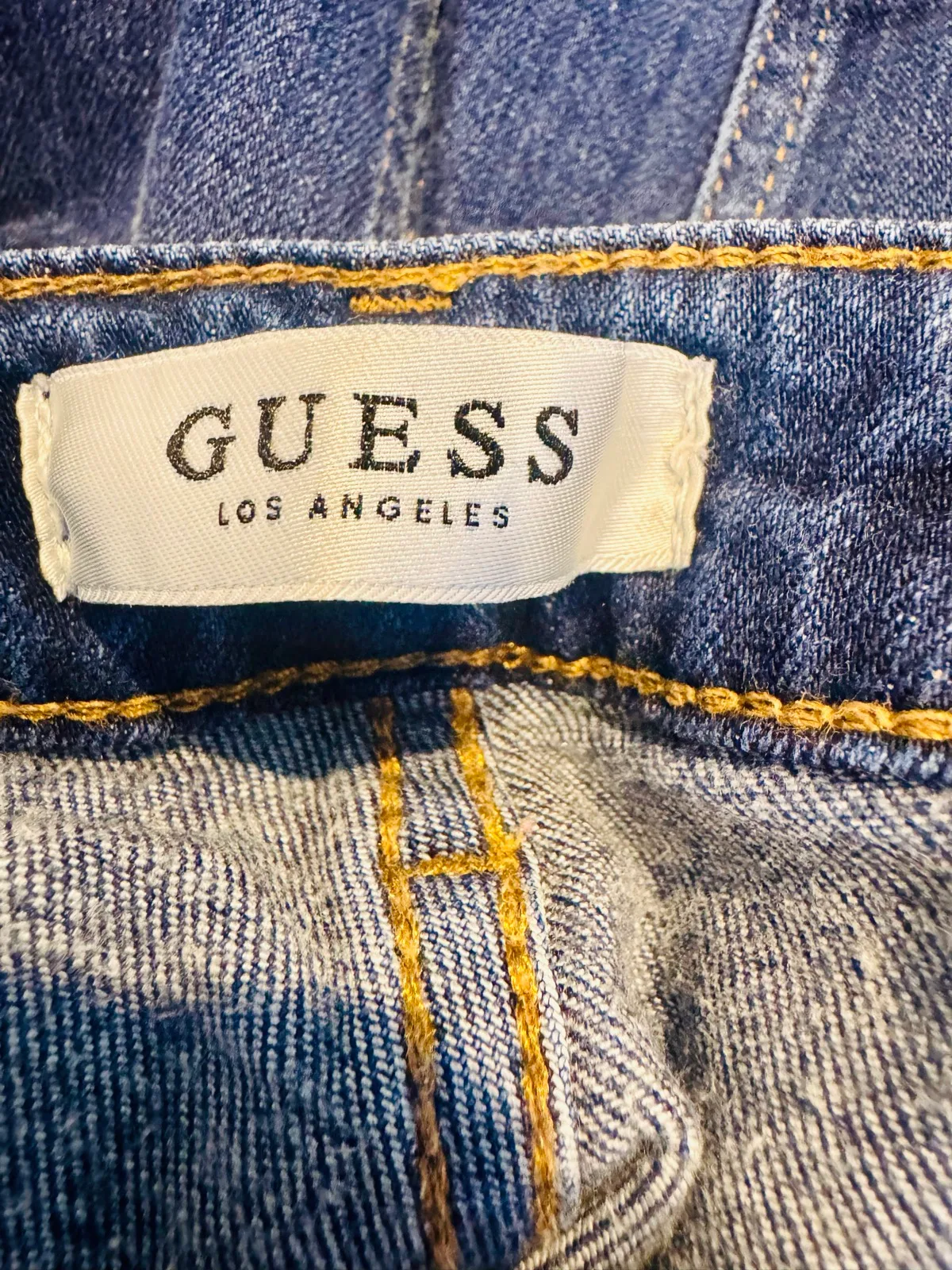 GUESS Los Angeles Women's Super High-Rise Skinny Jeans Dark Blue W26 L27 — photo 6