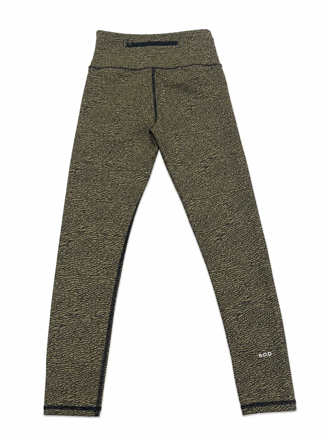 B.O.D By Finch Leggings Women's Size XXS AU 6 8 Army Green Black Ankle Gym Yoga — photo 4