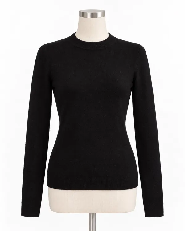 SHEIKE Women's Black Knit Crew Neck Long Sleeve Pullover Jumper Size XS AU 6