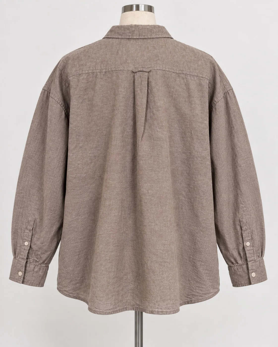 Cotton On Men's Linen Cotton Long Sleeve Button-Up Point Collar Beige XXL – photo 2