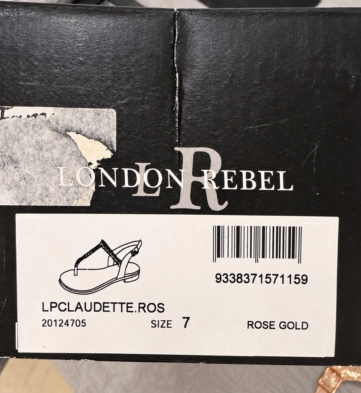 London Rebel Rose Gold Strappy Ankle Sandals Adjustable Buckle Size AU 7 – photo 4