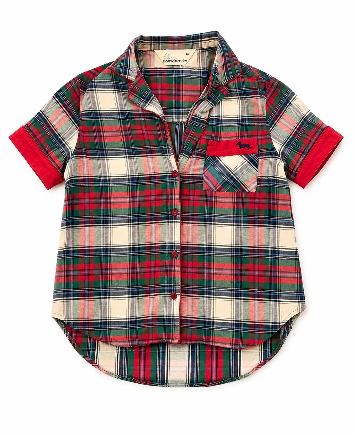 Peter Alexander Women's Plaid Pyjama Set XS Button-Up Shirt & Shorts Pockets — photo 7
