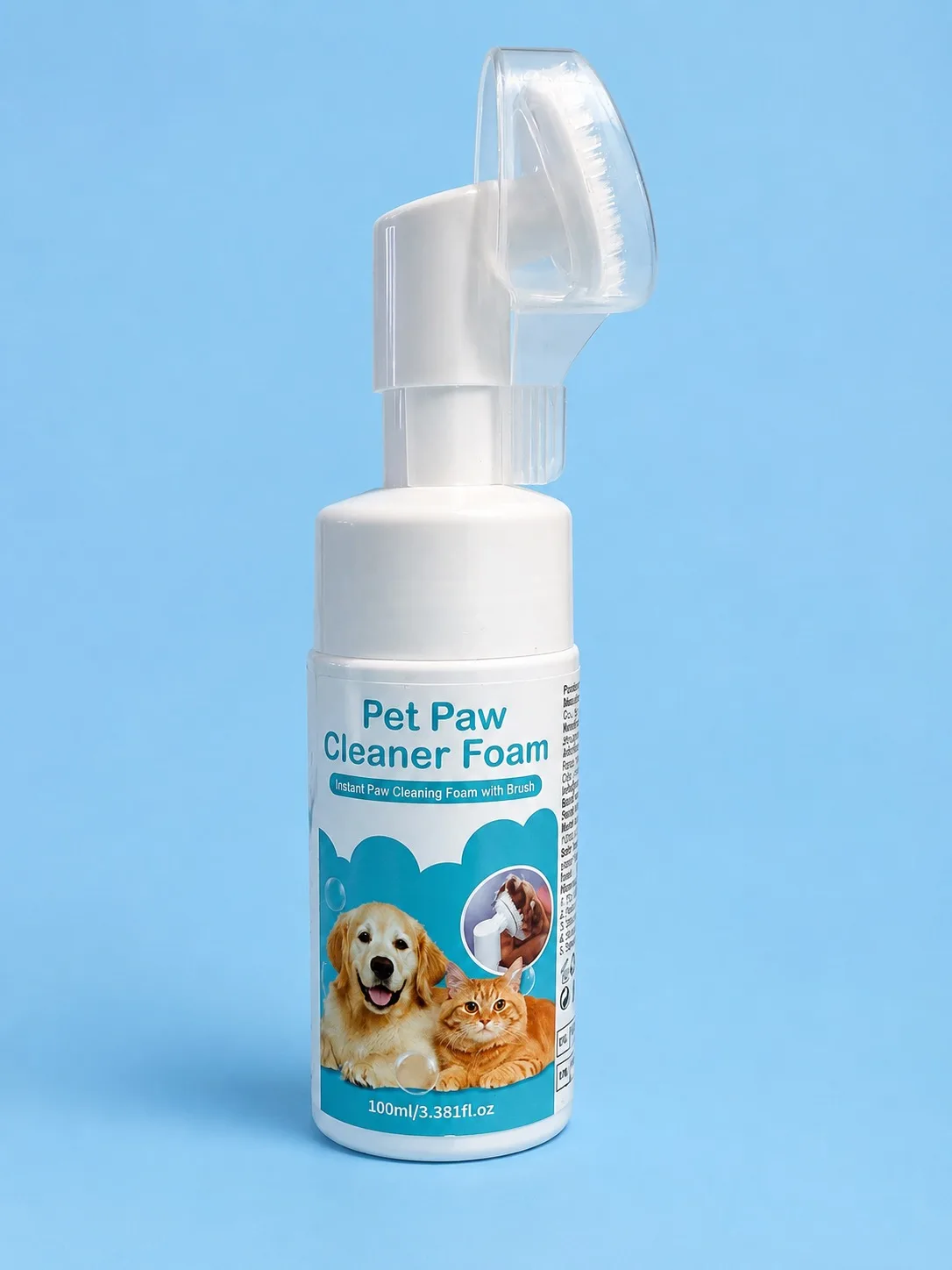 Waterless No-Rinse Paw Cleaner Dry Shampoo Foam InBuilt Brush Scrub Dog Cat New — photo 2