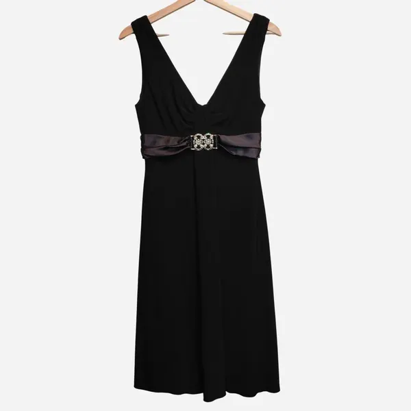 MR K womens black v neck dress size AU 10