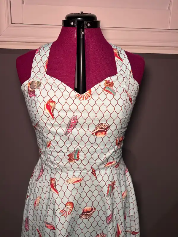 Revival halter neck retro dress