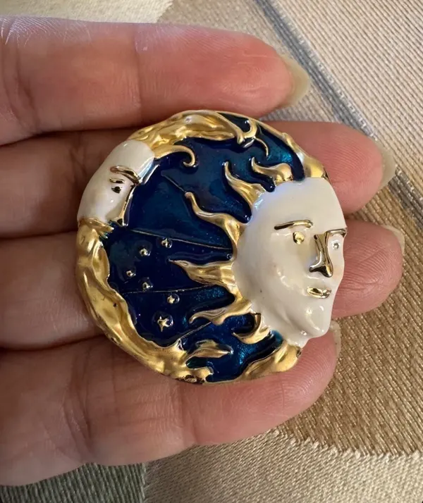 Sun & Moon Brooch