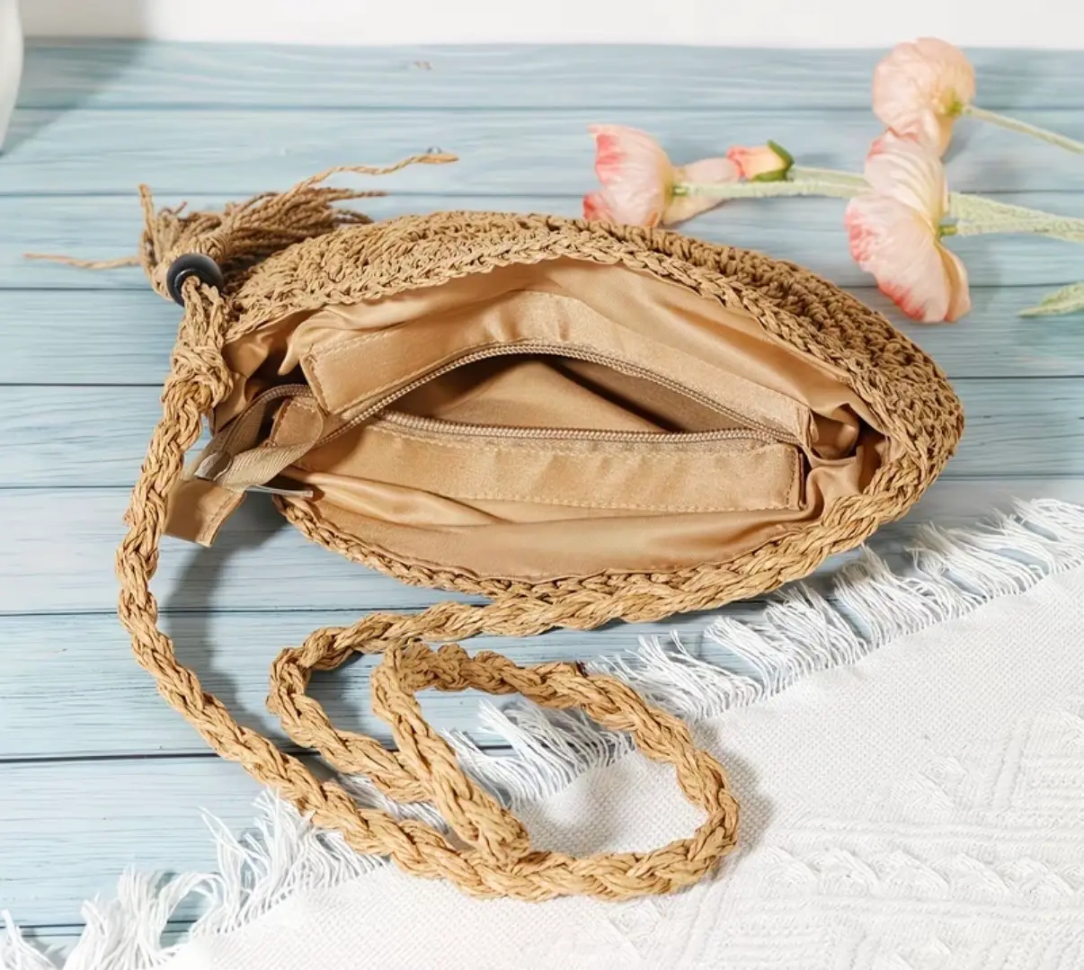 Handbag new straw crossbody – photo 3