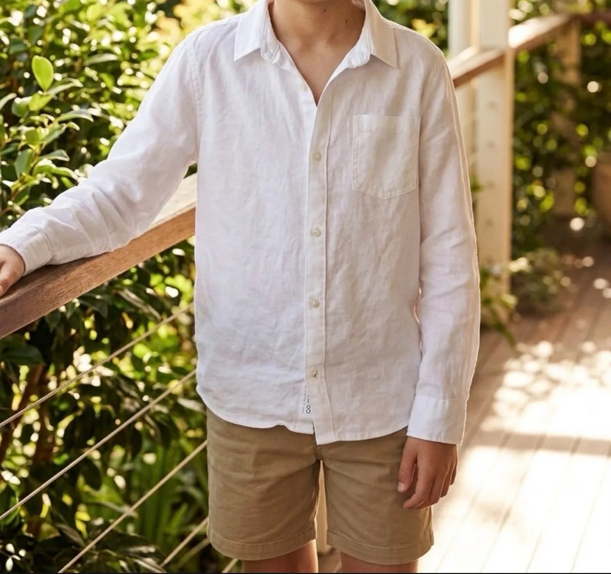 Country Road linen shirt size 10 kids – photo 2