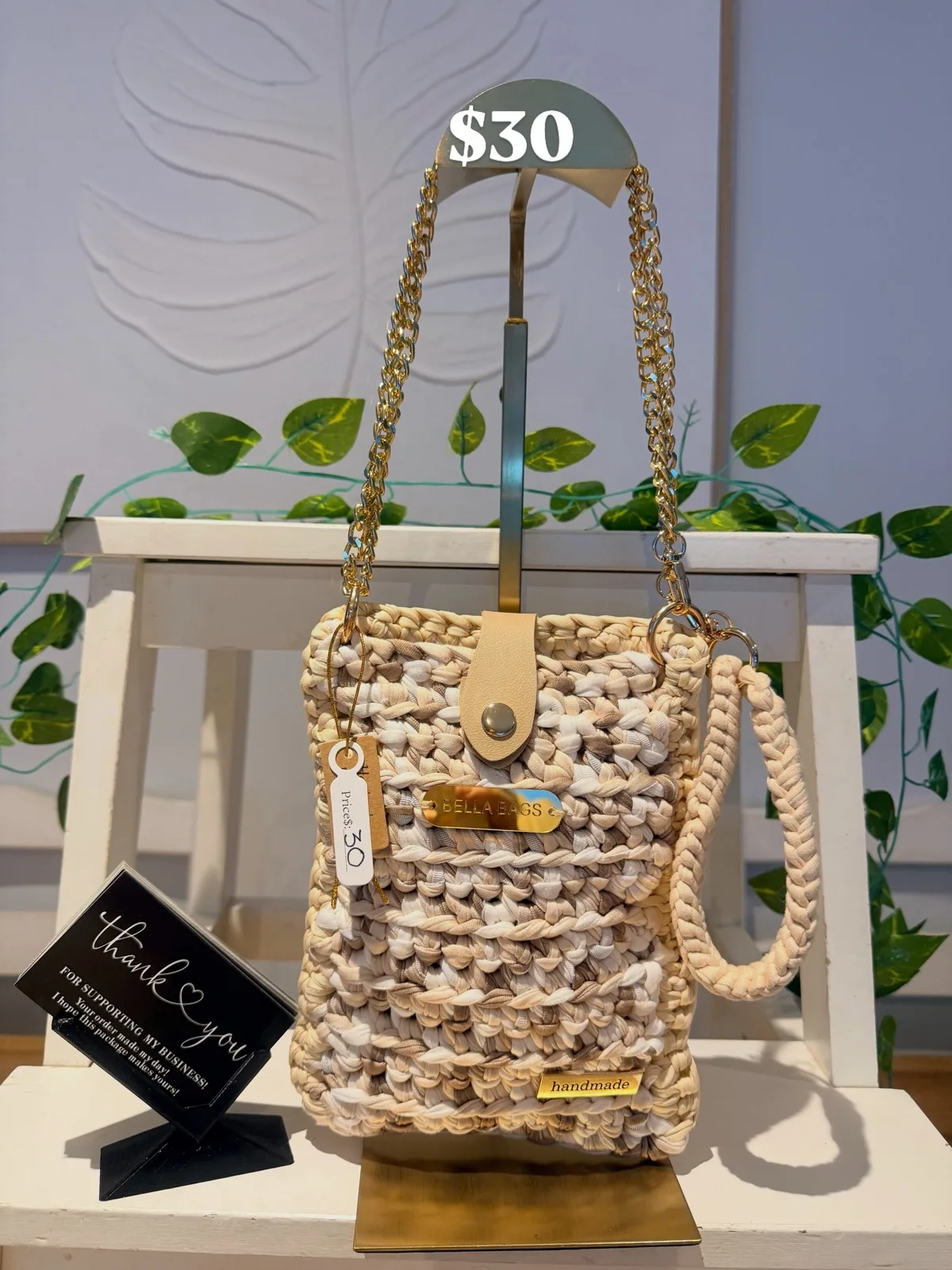 New crochet tote bag small handmade — photo 2