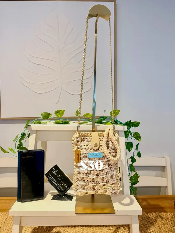 New crochet tote bag small handmade