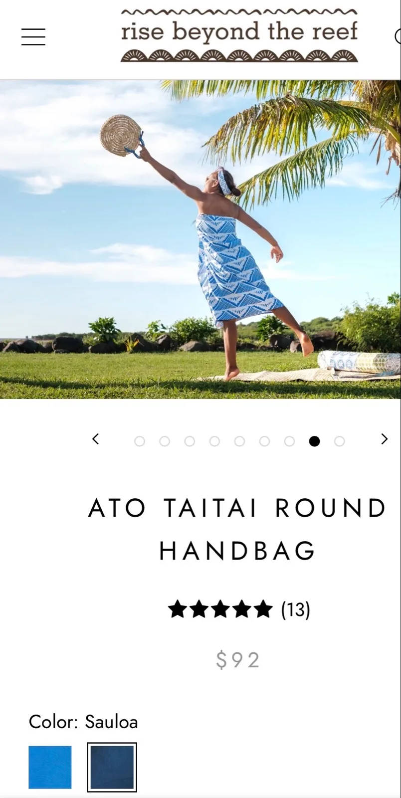 Ato Taitai handmade in Fiji  round bag new — photo 3
