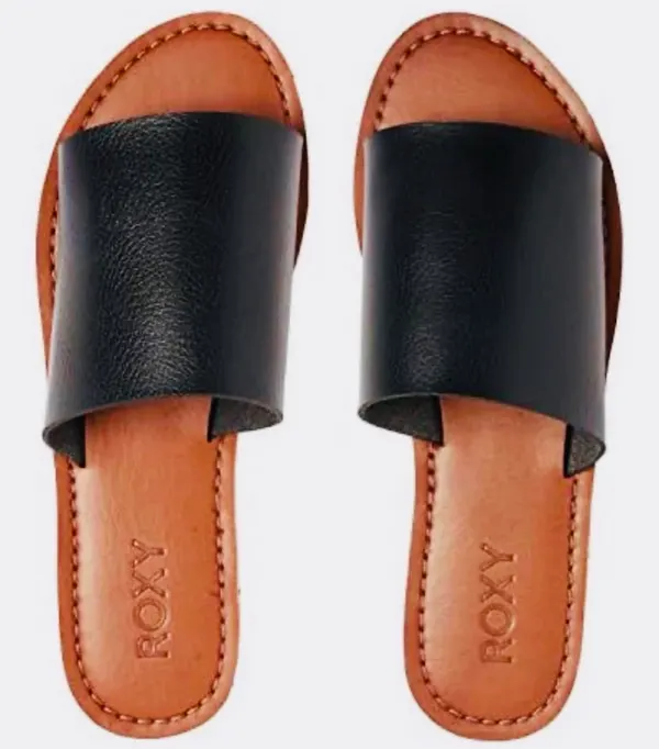 Roxy new black slides size 8