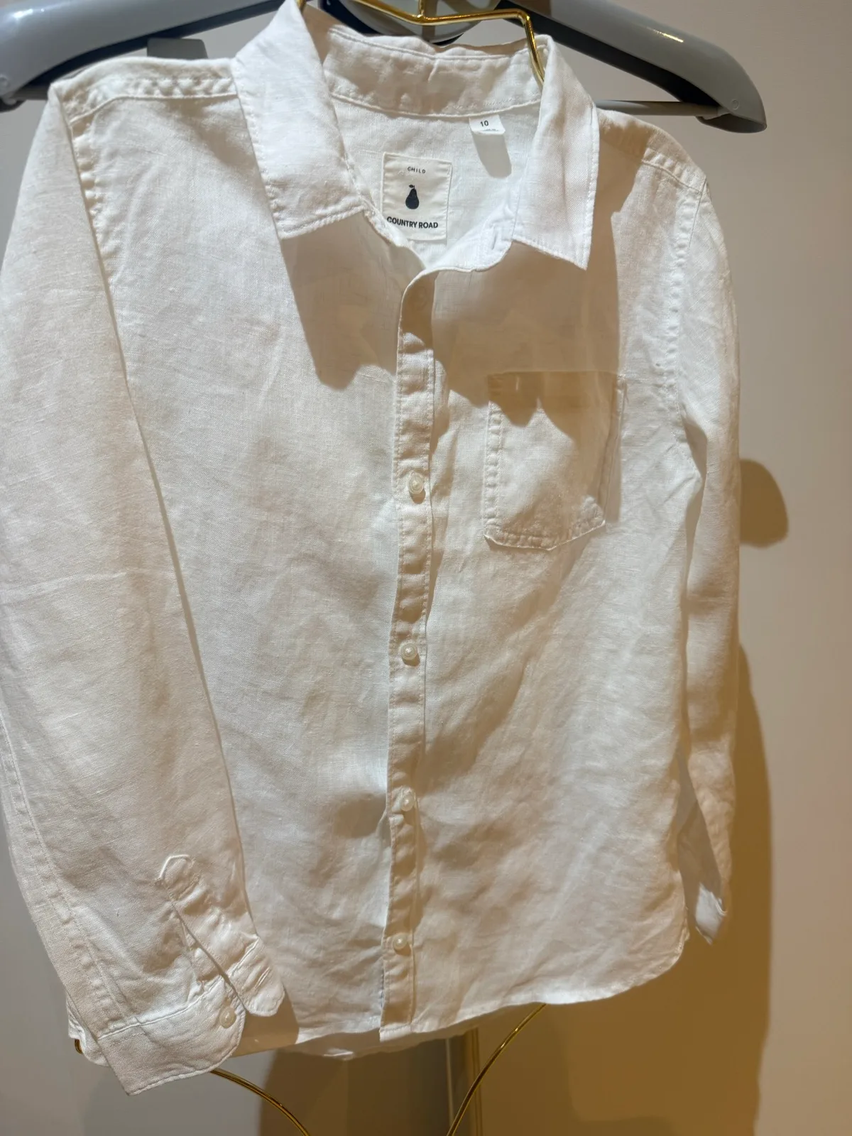 Country Road linen shirt size 10 kids – photo 6