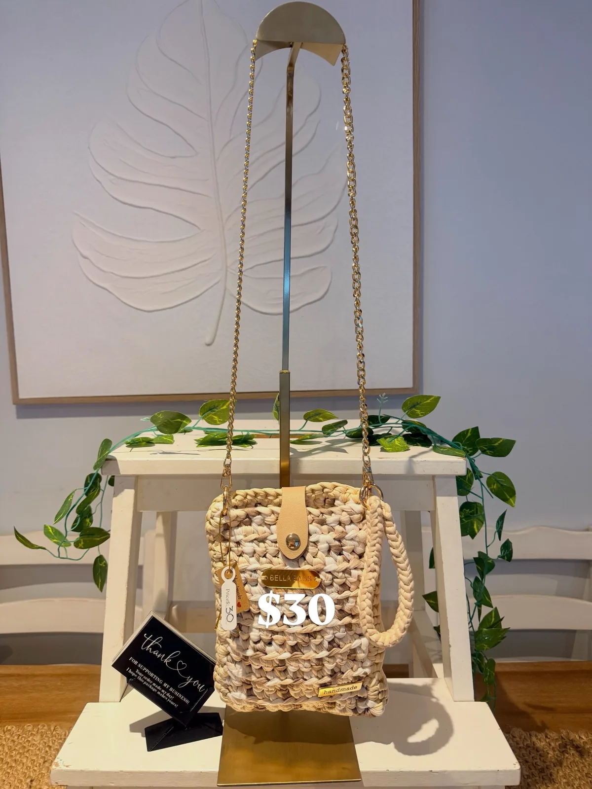 New crochet tote bag small handmade — photo 5
