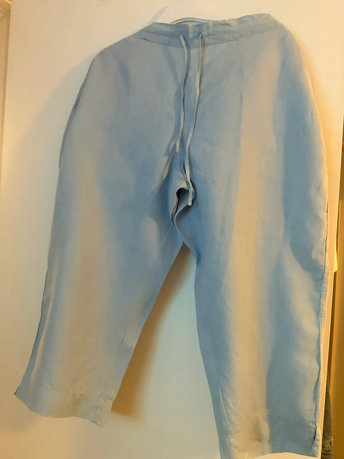 Autograph light blue cropped pants linen — photo 4