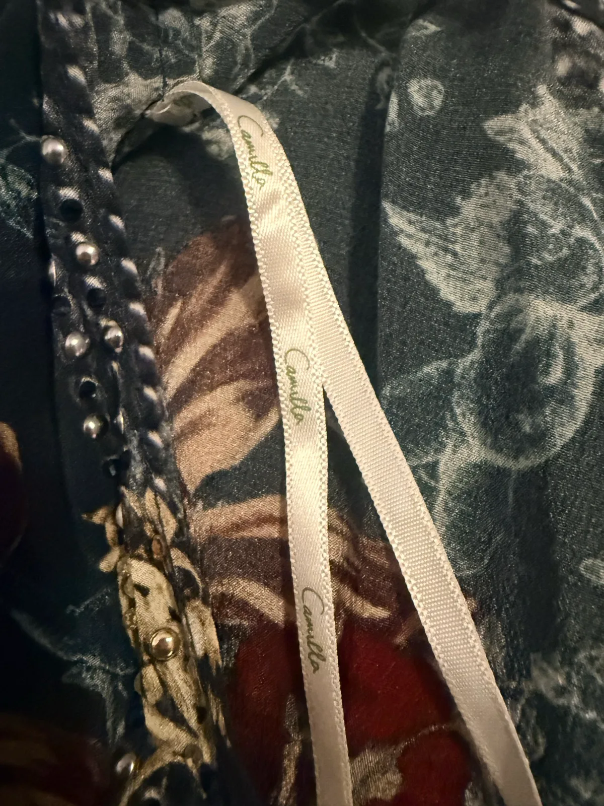 Camilla OS silk long kaftan — photo 3