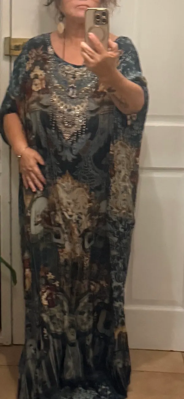 Camilla OS silk long kaftan