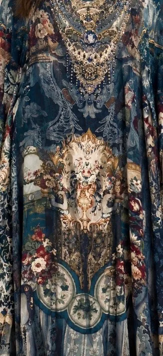 Camilla OS silk long kaftan — photo 2