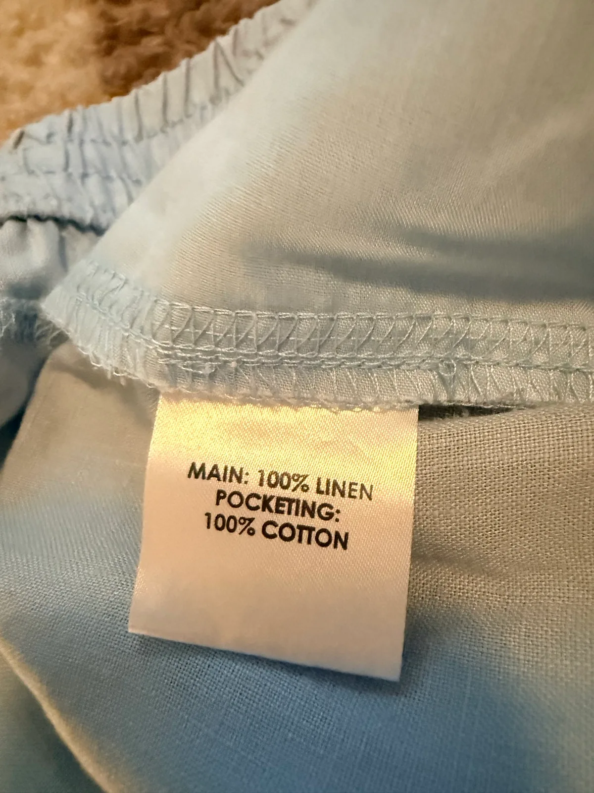 Autograph light blue cropped pants linen — photo 6