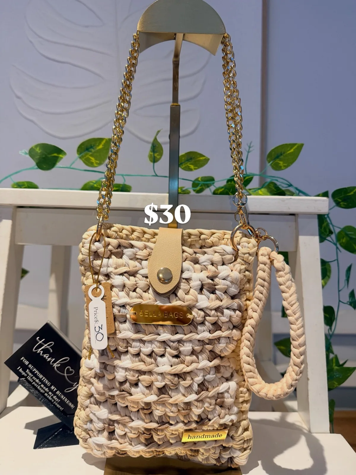 New crochet tote bag small handmade — photo 6