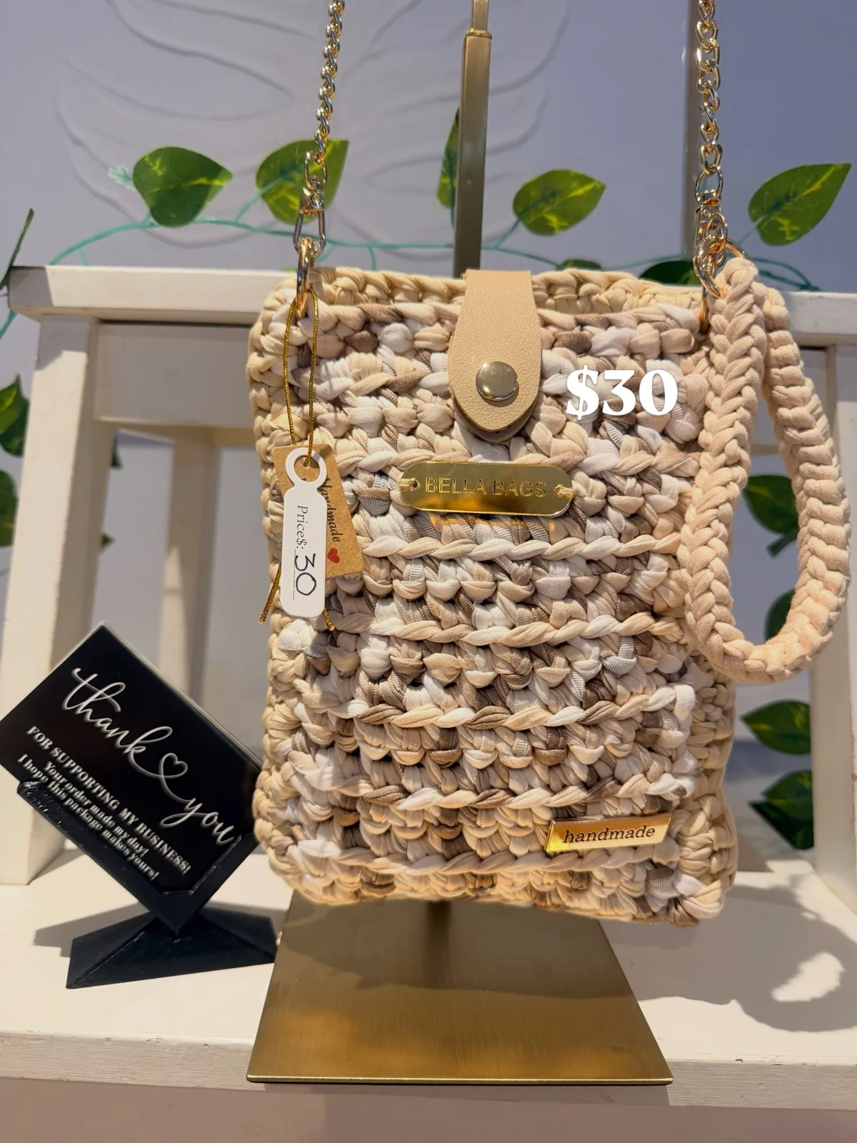 New crochet tote bag small handmade — photo 3