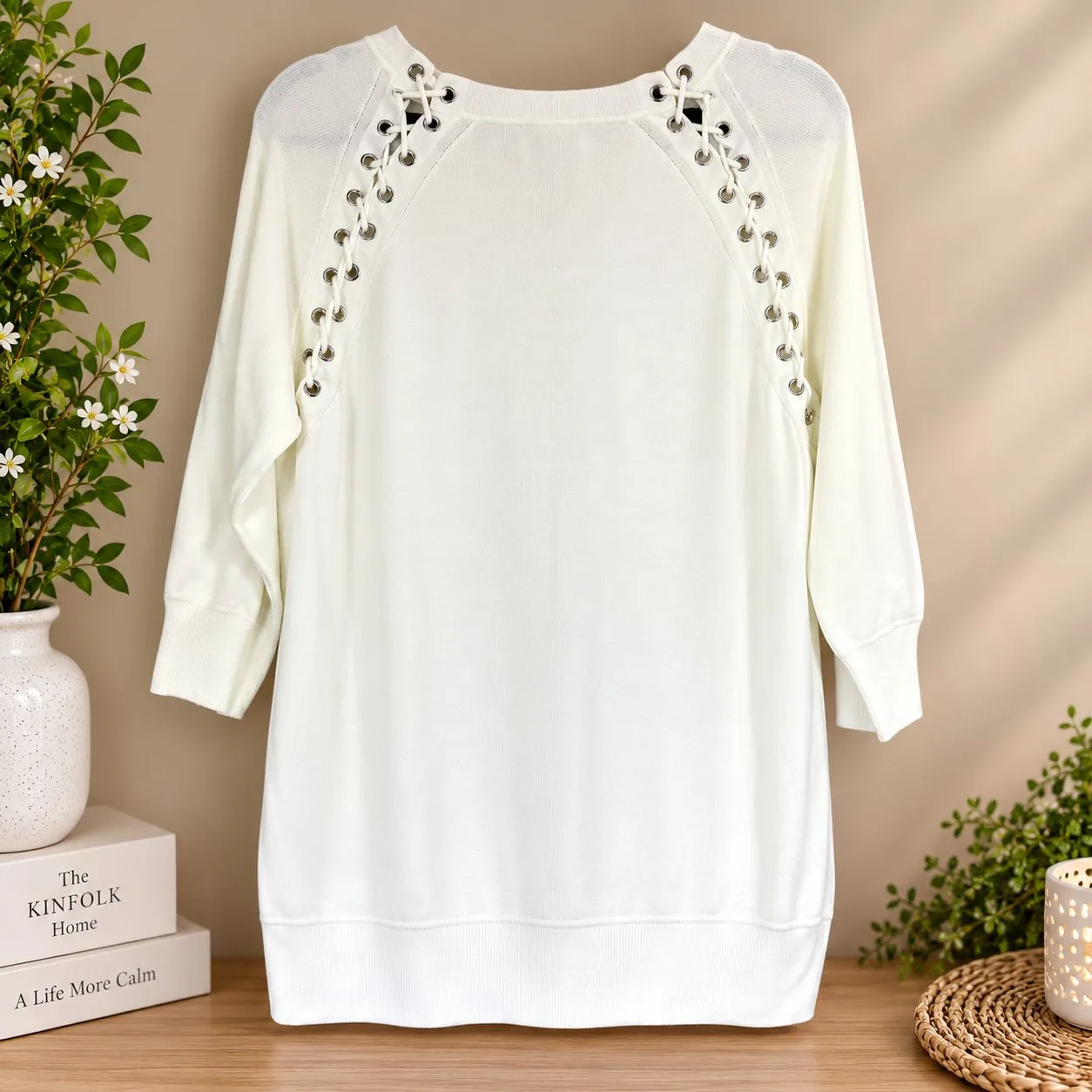Cream Urban Jumper with cross over feature size XL – photo 4