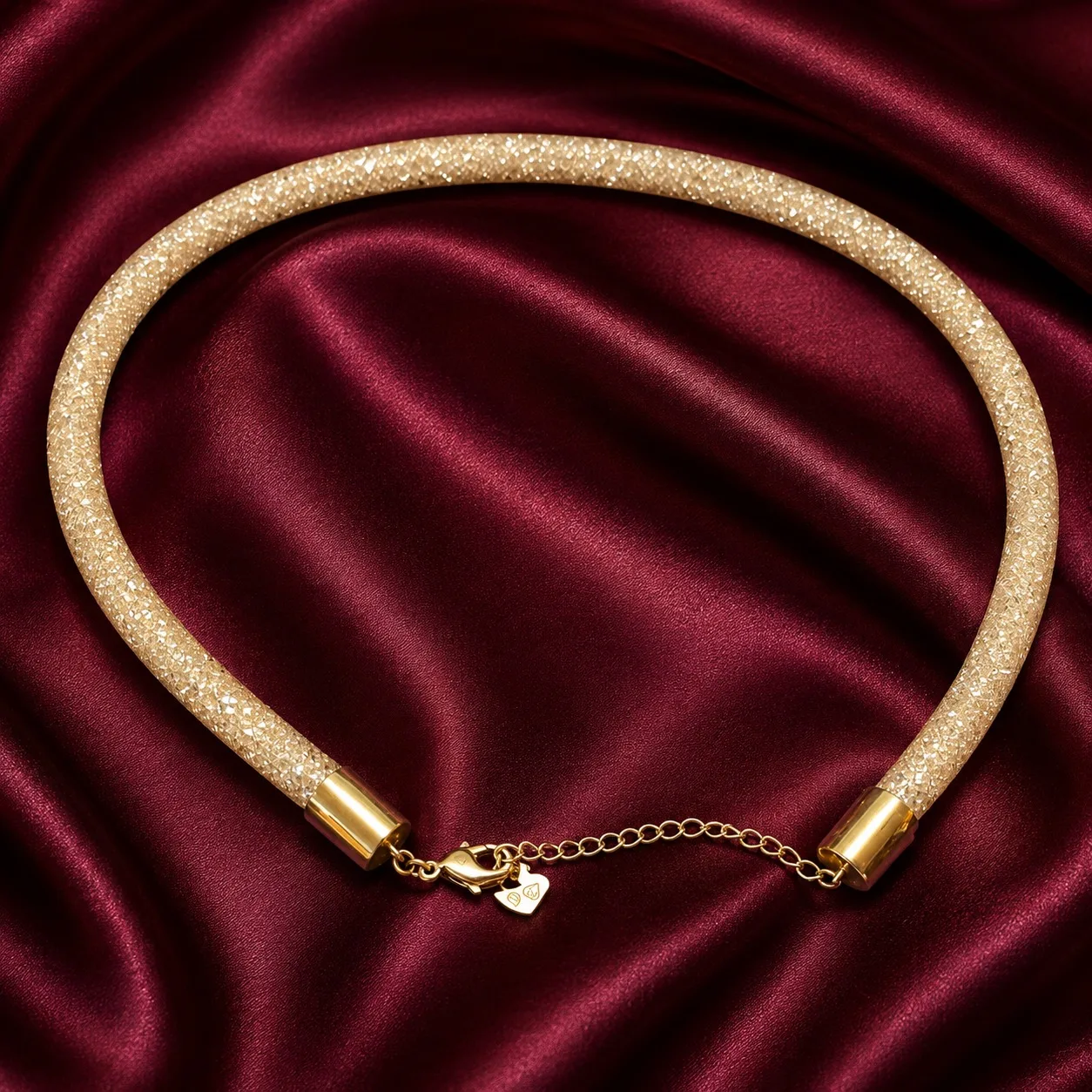 Swarovski champagne coloured necklace with box — photo 6