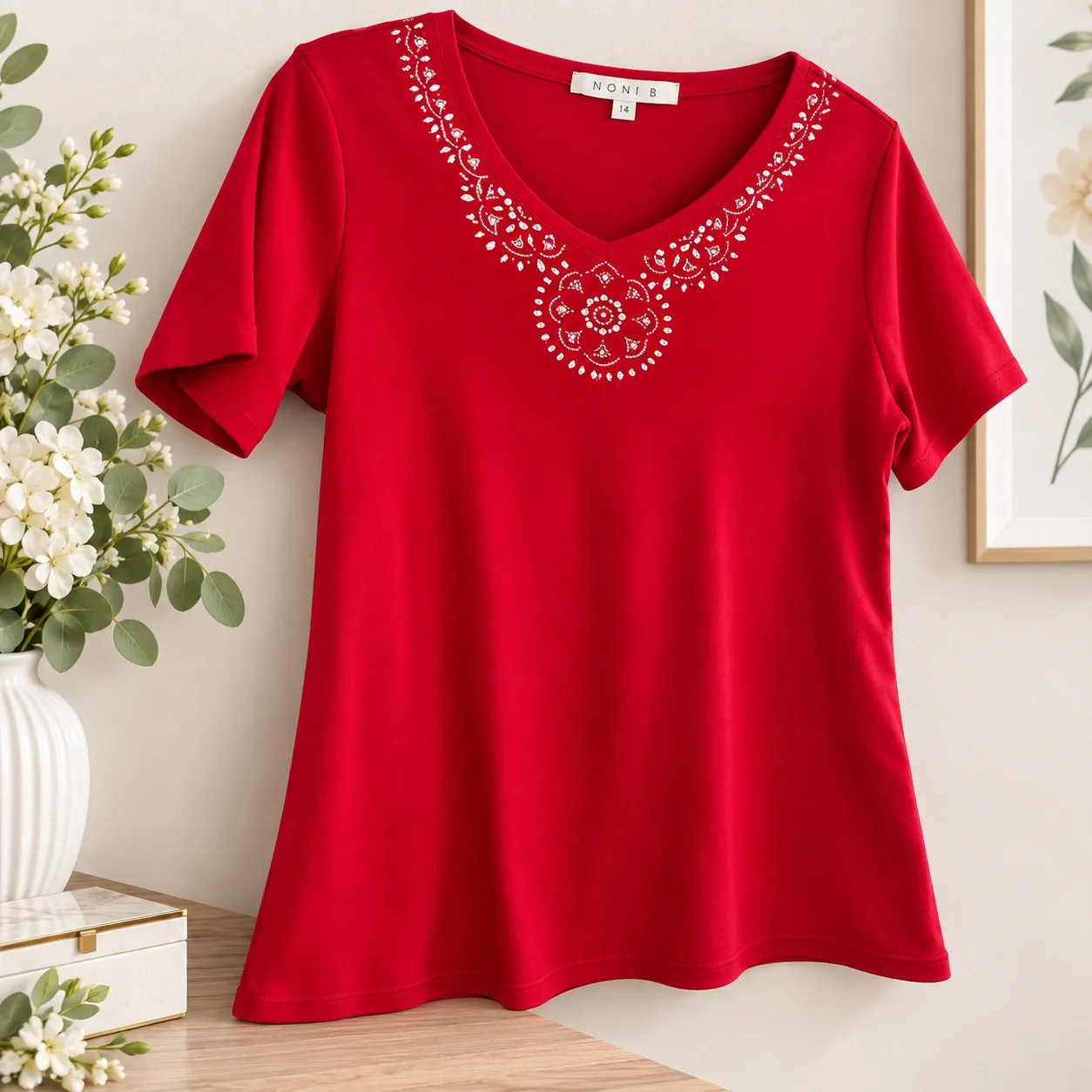 Noni B t/shirt with embellished neckline – photo 3