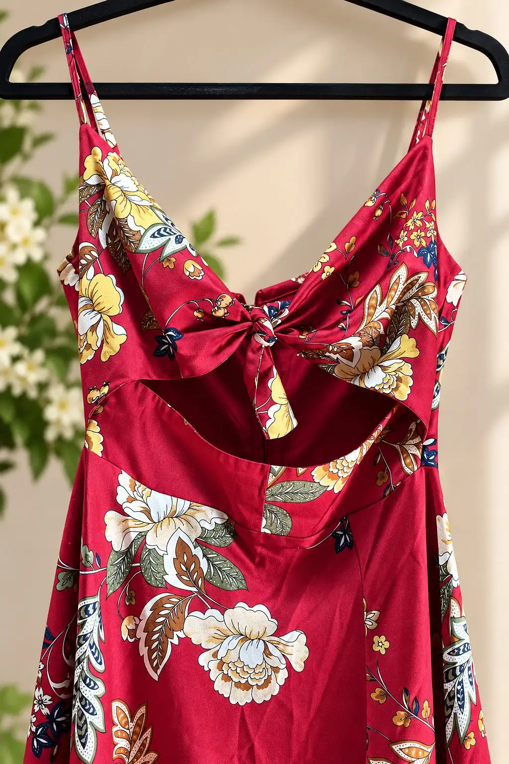 Two little sisters maroon maxi dress with floral print - Size 8 – photo 4